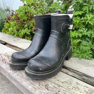 Ilse Jacobsen Black Rubber Sole Boots